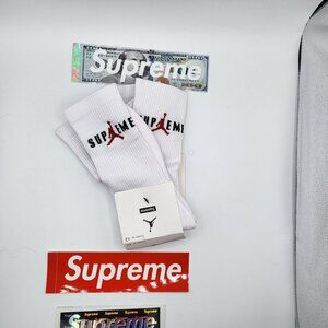 Supreme X JORDAN Crew Socks ** 2 Pairs Per Pack ***